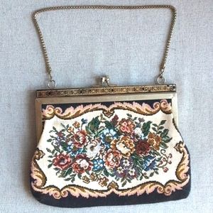 Vintage cross-stitch, carpet bag